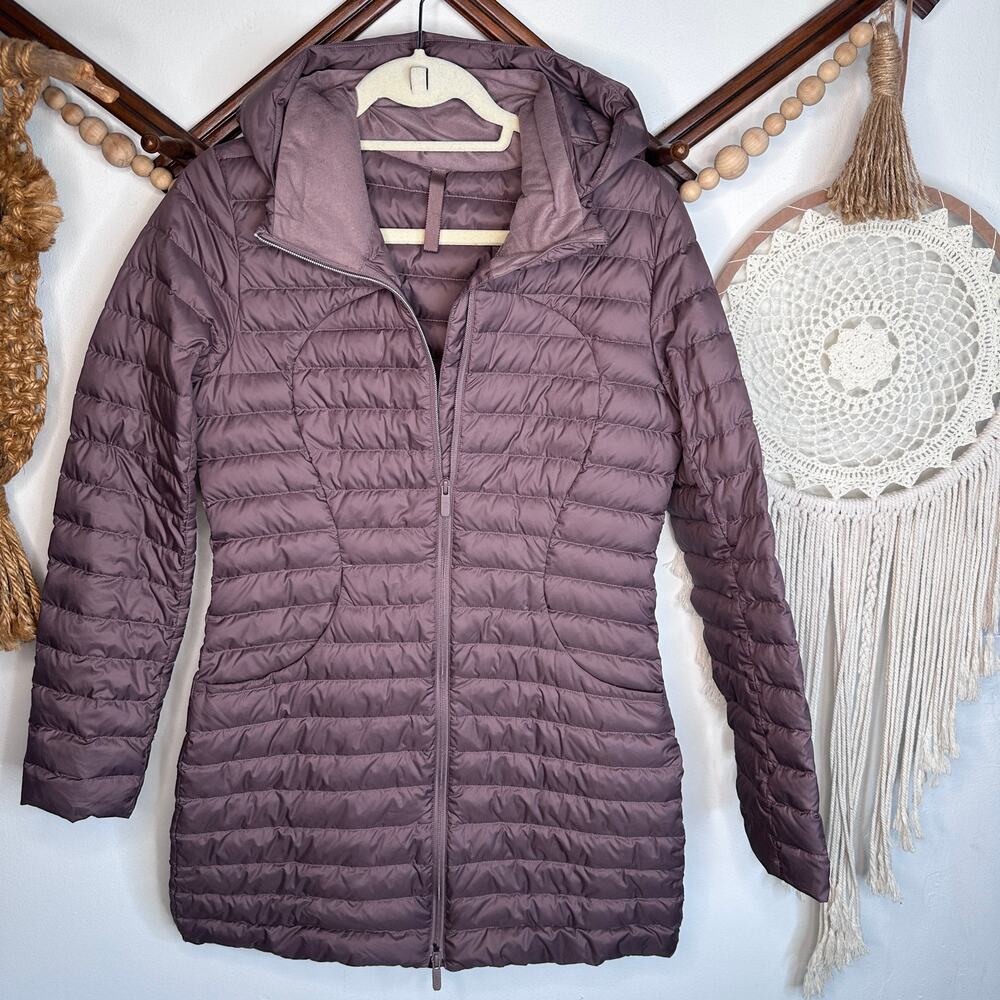 Lululemon Pack It Down Misty Mocha Goose Down Long Puffer Jacket